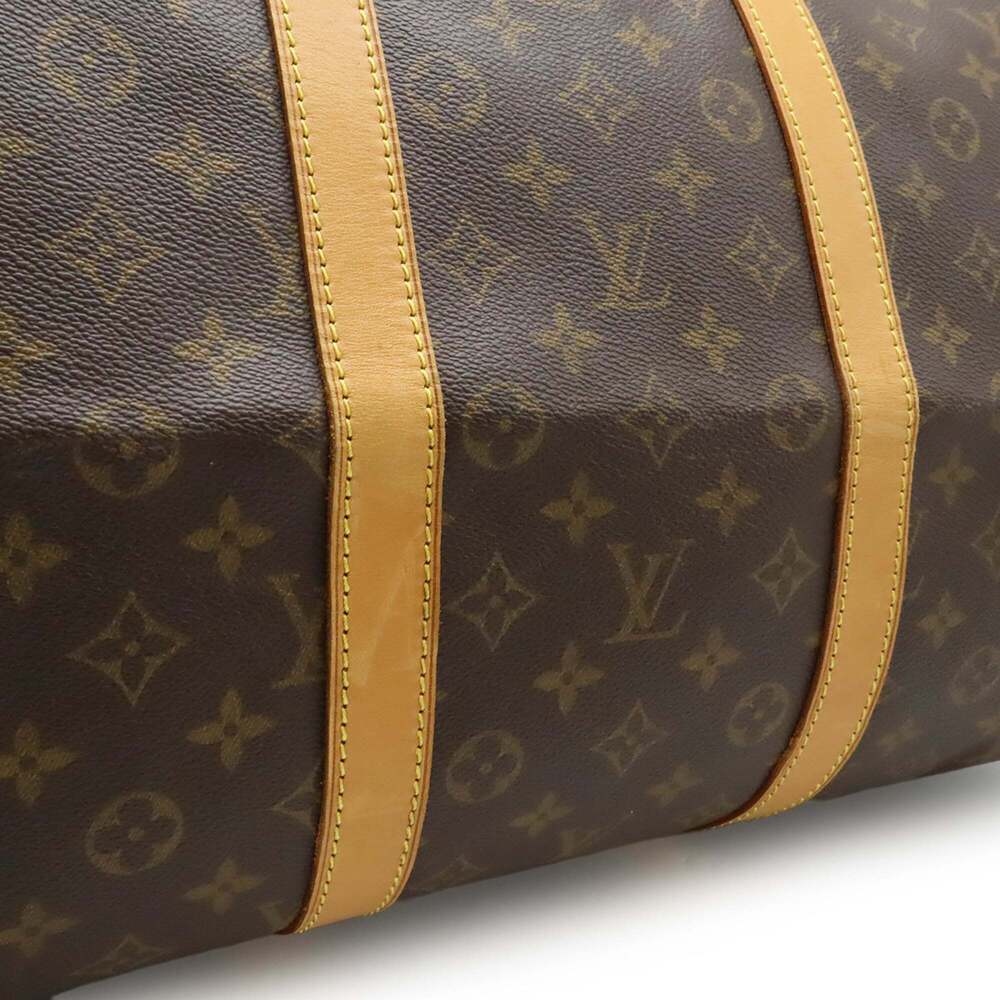 LOUIS VUITTON Authentic Brown Monogram Keepall 55 Boston Bag - Picture 8 of 9